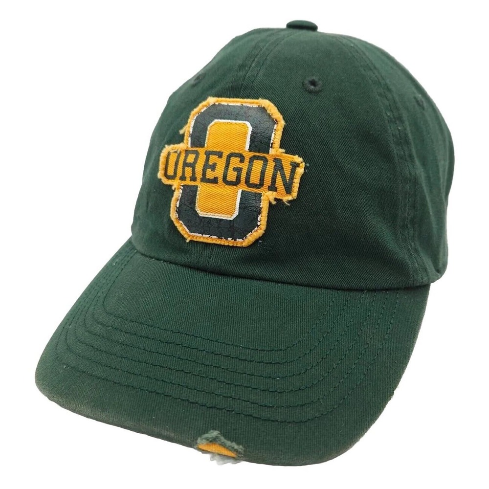 Oregon Ducks NCAA College Captivating Headwear Green Snapback Hat Cap Distressed
